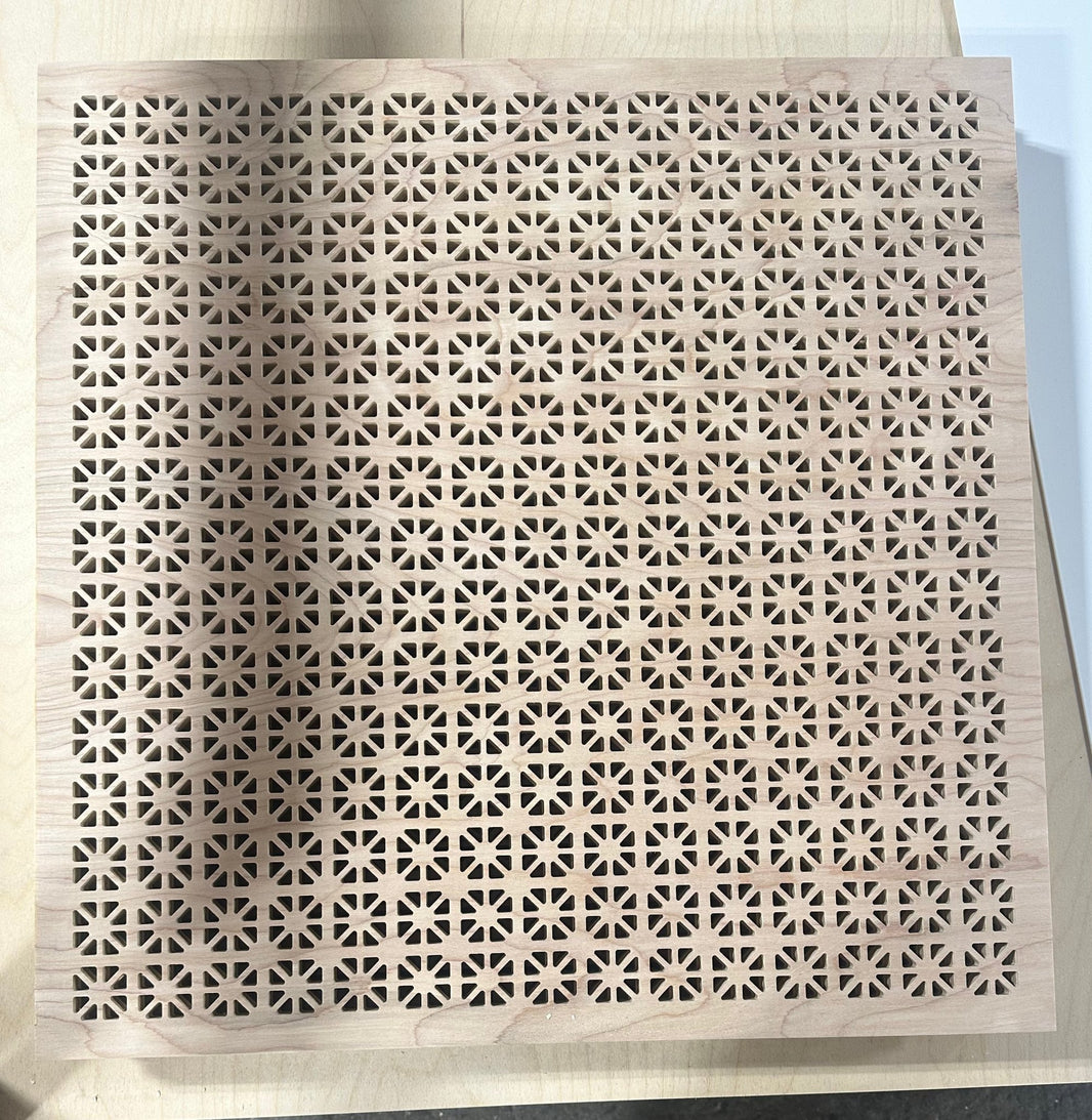 Custom Wood-Routed Vent Panel